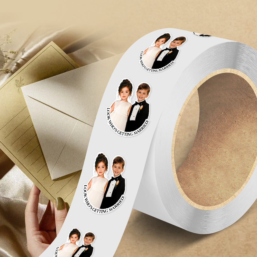 Personalized Couple Photo Roll Stickers, Custom Wedding Stickers, Engagement, Bridal Shower, Wedding Favor Labels HA75 921830