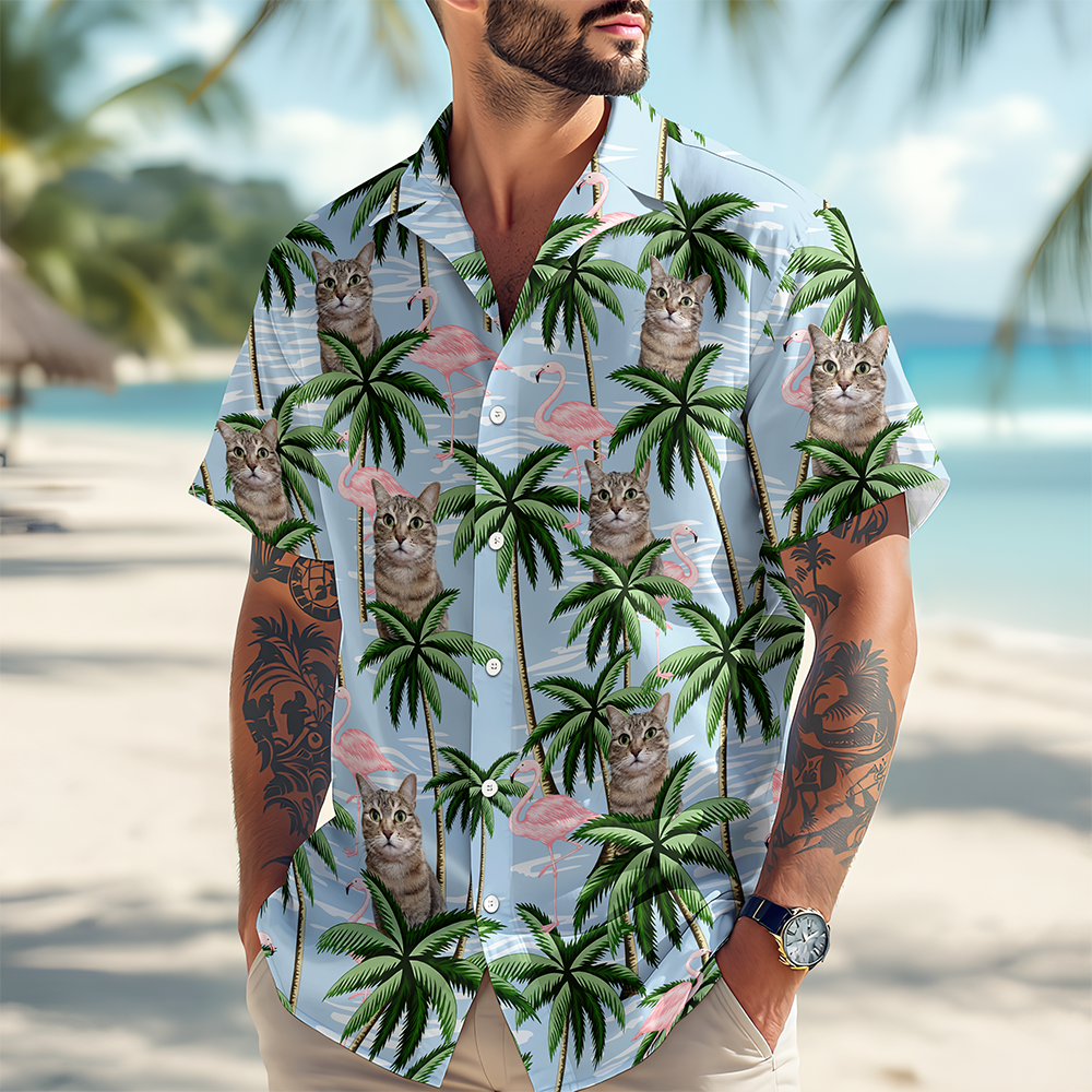 Custom Pet Hawaiian Shirt – Personalized Dog & Cat Tropical Aloha Shirt for Pet Lovers HA75 921126