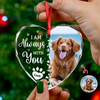 Custom Photo Favorite Hello And Hardest Goodbye Memorial Heart Shape Glass Ornament HA75 892810