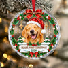 Custom Dog Cat Photo First Christmas Glass Ornament Gift For Pet Lovers HA75 919170