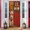 Custom Dog Photo Merry Christmas Home Decor Door Cover CH07 180608
