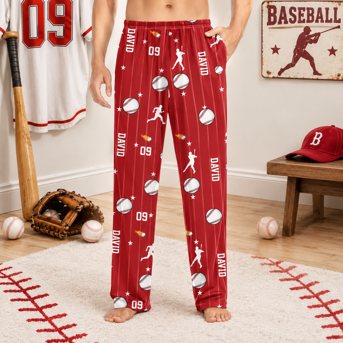 Custom Name & Number Personalized Sweatpants For Baseball, Softball, Soccer, Football, Basketball, Hockey Lover HA75 922162