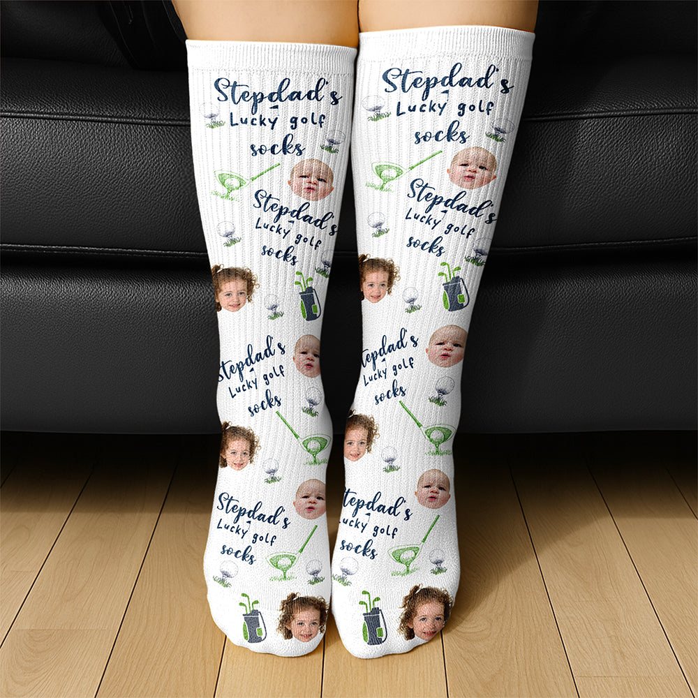 Custom Photo Dad’s Lucky Golf Socks Gift for Dad TH10 170945