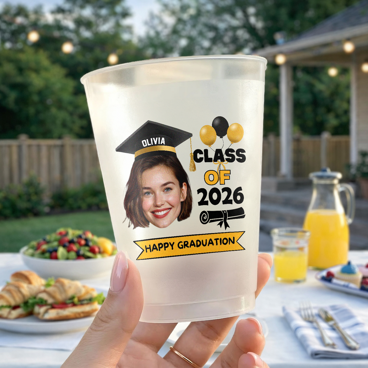 Custom Photo Class Of 2026 Happy Graduation Cups For Party CH07 911250