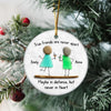 Custom Sea Glass True Friends Are Never In Apart 3D Effect Ceramic Ornament LM32 897107