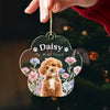 Custom Pet Photo Birth Flower Acrylic Ornament Gift for Pet Owners LM32 669751