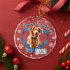 Custom Dog Photo Forever In My Heart Memorial Glass Ornament CH07 180442