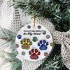 Custom Photo You Left Paw Prints On My Heart Memorial 3D Inflated Effect Printed Ceramic Ornament HA75 897134