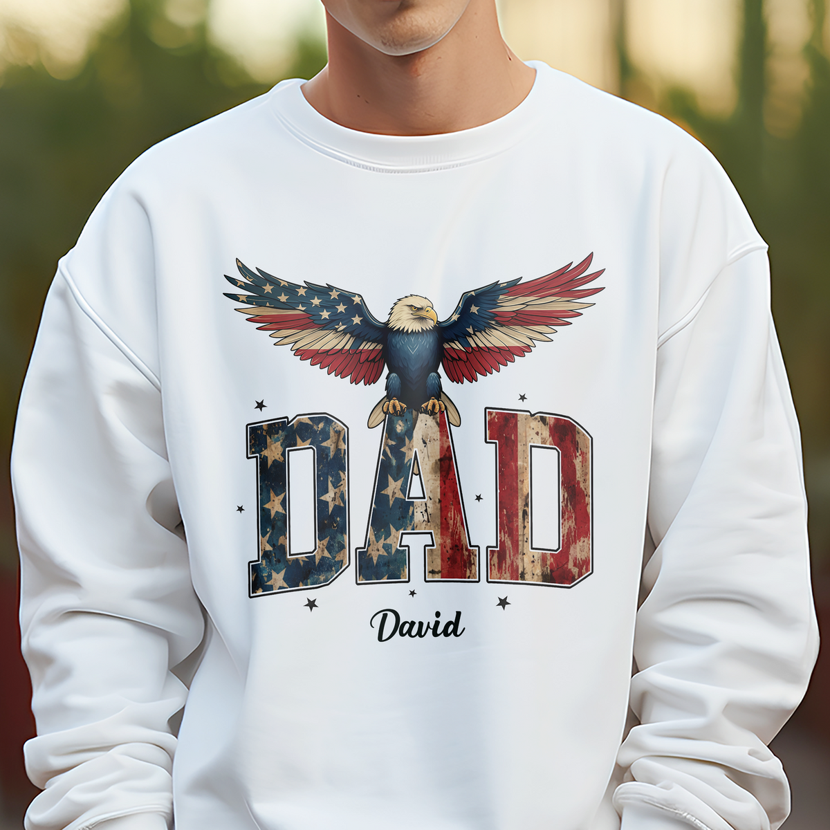 Custom Name America Papa Eagle USA Flag Patriotic Shirt HA75 898948