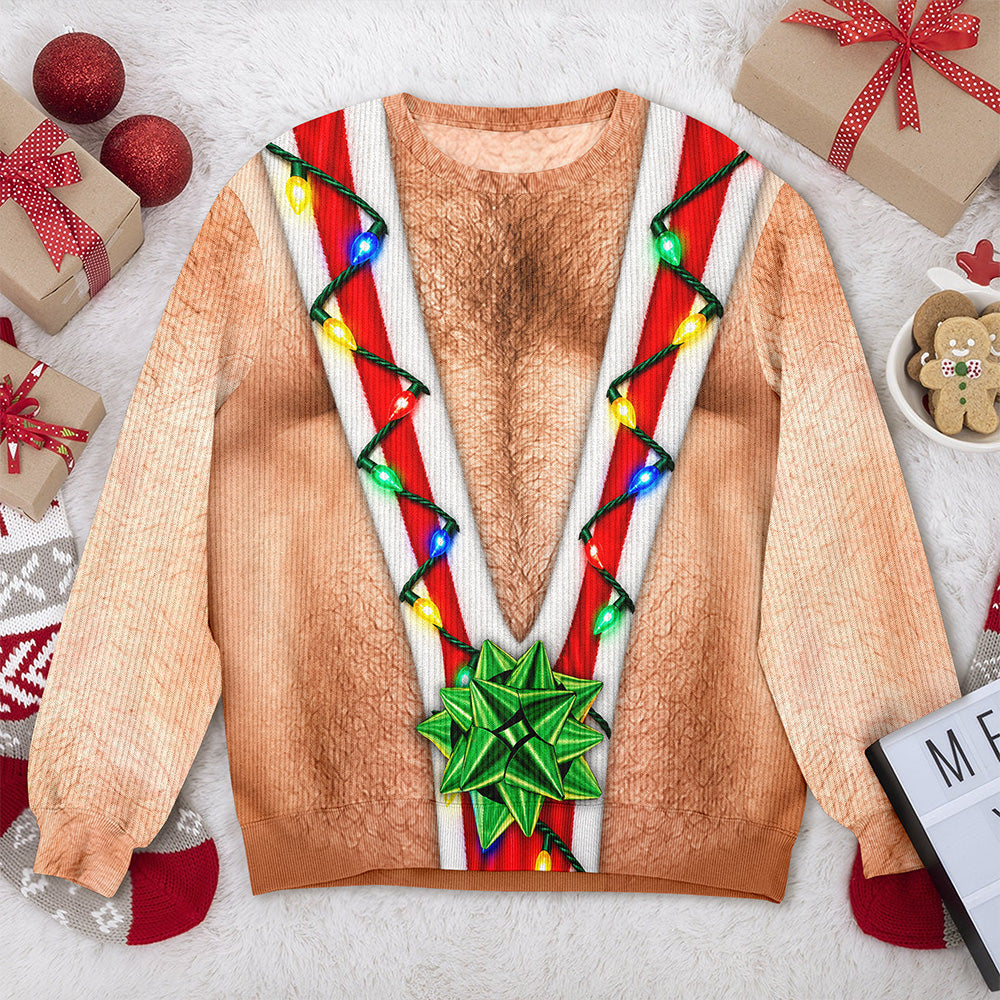 Personalized Funny Hairy Chest Christmas 3D Sweatshirt CH07 180614