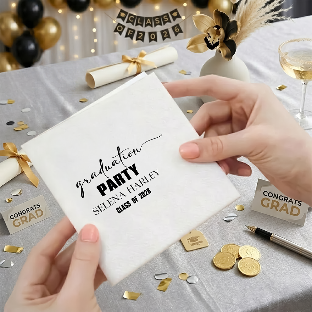 Custom Name Class Of 2026 Napkins For Graduation Party TH10 169653