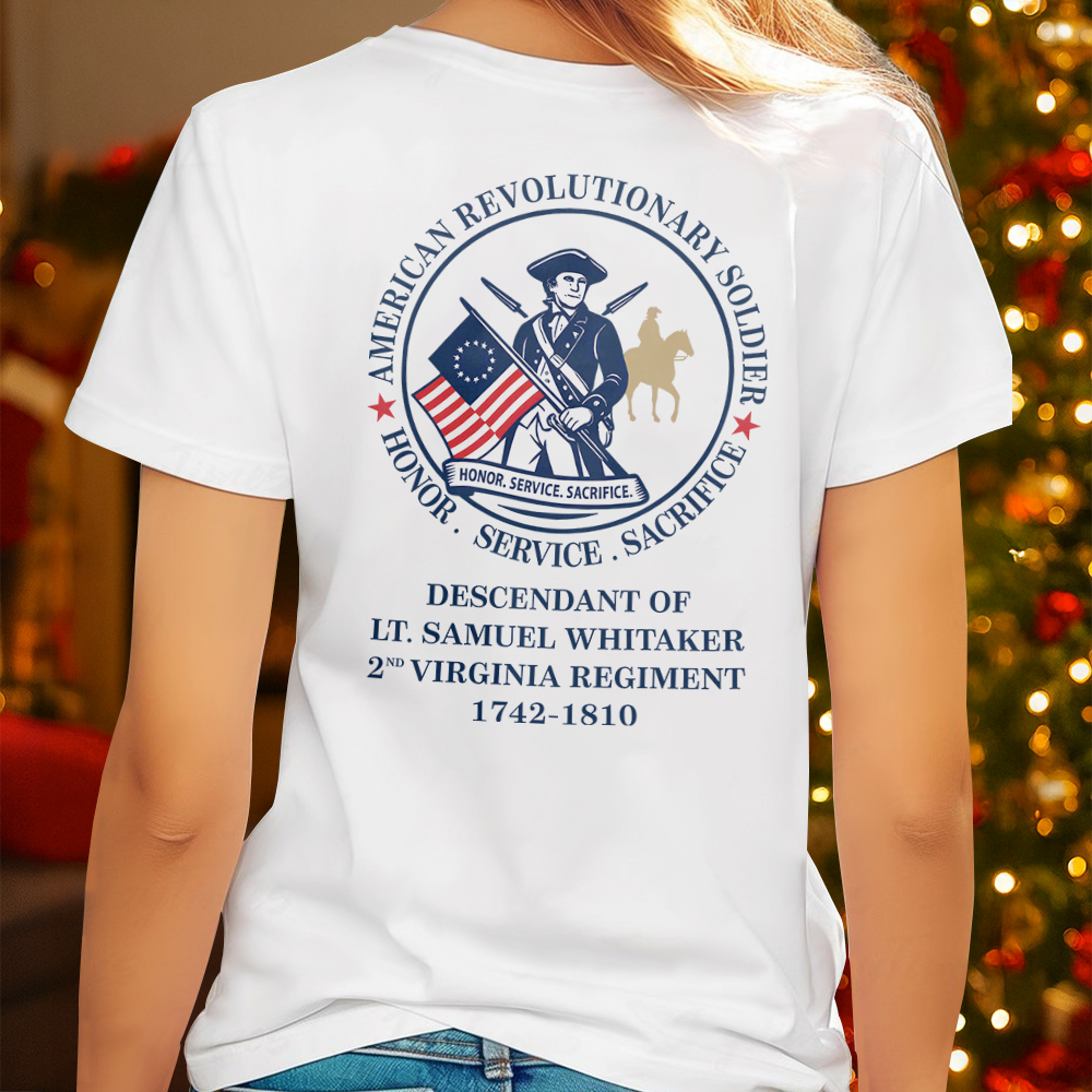 Custom Descendant Of A Patriot - Honor, Service Sacrifice Bright Backside Shirt LM32 895547