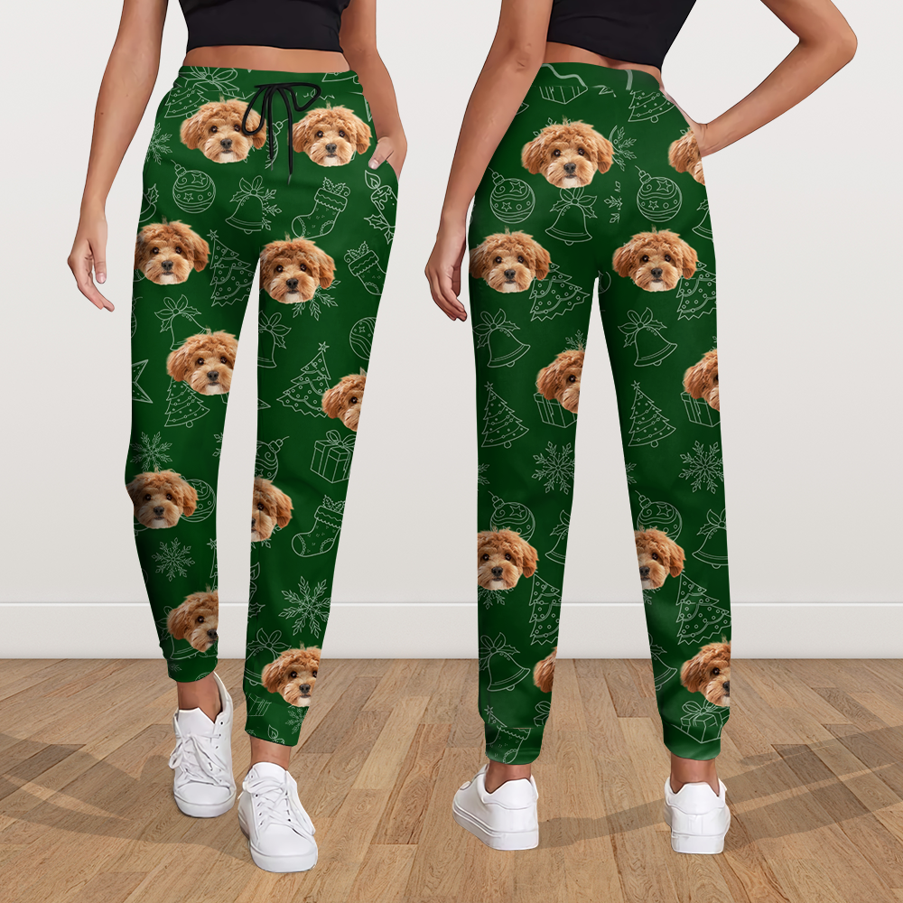Custom Dog Photo Christmas Sweatpants Christmas Gift For Pet Lovers CH07 896450