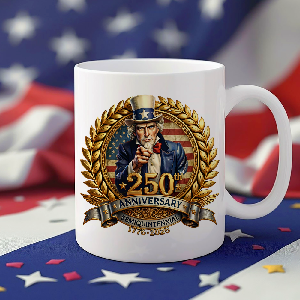 250th Anniversary Semiquintennial 1776 -2026 Patriotic White Mug HA75 898952