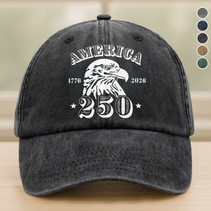 America 250 Years Happy 250th Birthday USA Washed Denim Baseball Cap HA75 897438
