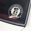 Custom Photo This Human Belongs To Dog Cat Personalized Car Window Decal Sticker HA75 921416
