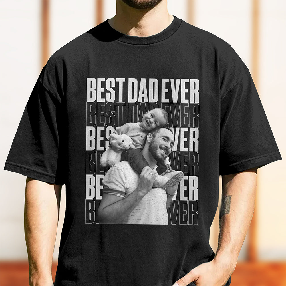 Personalized Vintage Photo Best Dad Ever Comfort Shirt - Father’s Day Gift TH10 169937