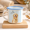 Custom Pet Portrait Watercolor Two-Tone Enamel Mug - Gift For Pet Lovers CH07 180078