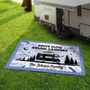 Personalized Family Name Tropical Summer Camping Patio Rug, Patio Mat LM32 893745