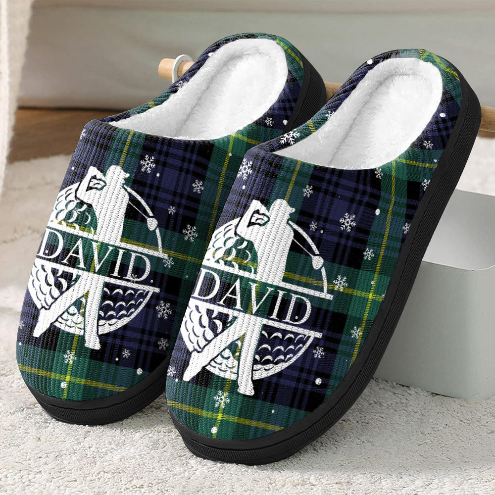 Personalized Name Golf Christmas Slippers Gift Golfer, Golf Lovers HA75 919054