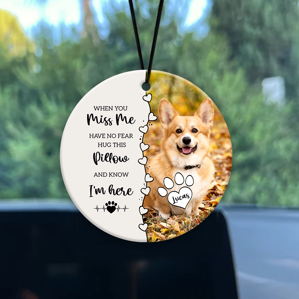 Custom Pet Photo Memorial Car Hanging Gift For Pet Lovers TH10 898471