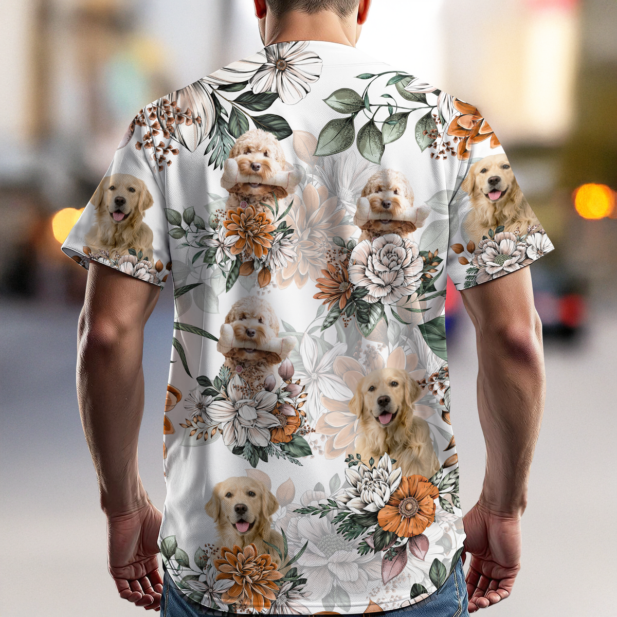 Custom Dog Photo Hawaiian Style Baseball Jersey Shirt For Dog Lovers HO82 894260