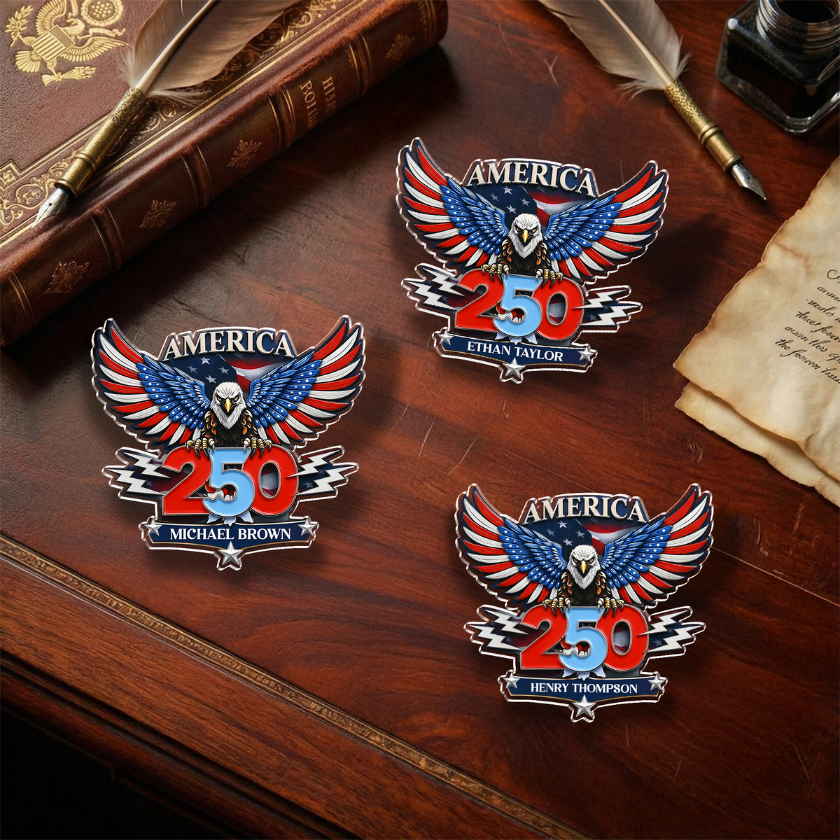 Personalized 250 Years America Acrylic Pin HA75 920952