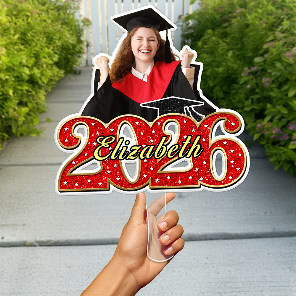 Custom Photo Class of 2026 Graduation Face Fan Party Decoration CH07 910988
