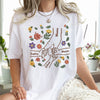 Personalized Mom Holding Hand Shirt with Kids Names, Floral Embroidery Effect Style T-Shirt, Mother's Day Gift CH07 911184
