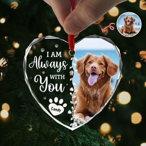 Custom Photo Favorite Hello And Hardest Goodbye Memorial Heart Shape Glass Ornament HA75 892810