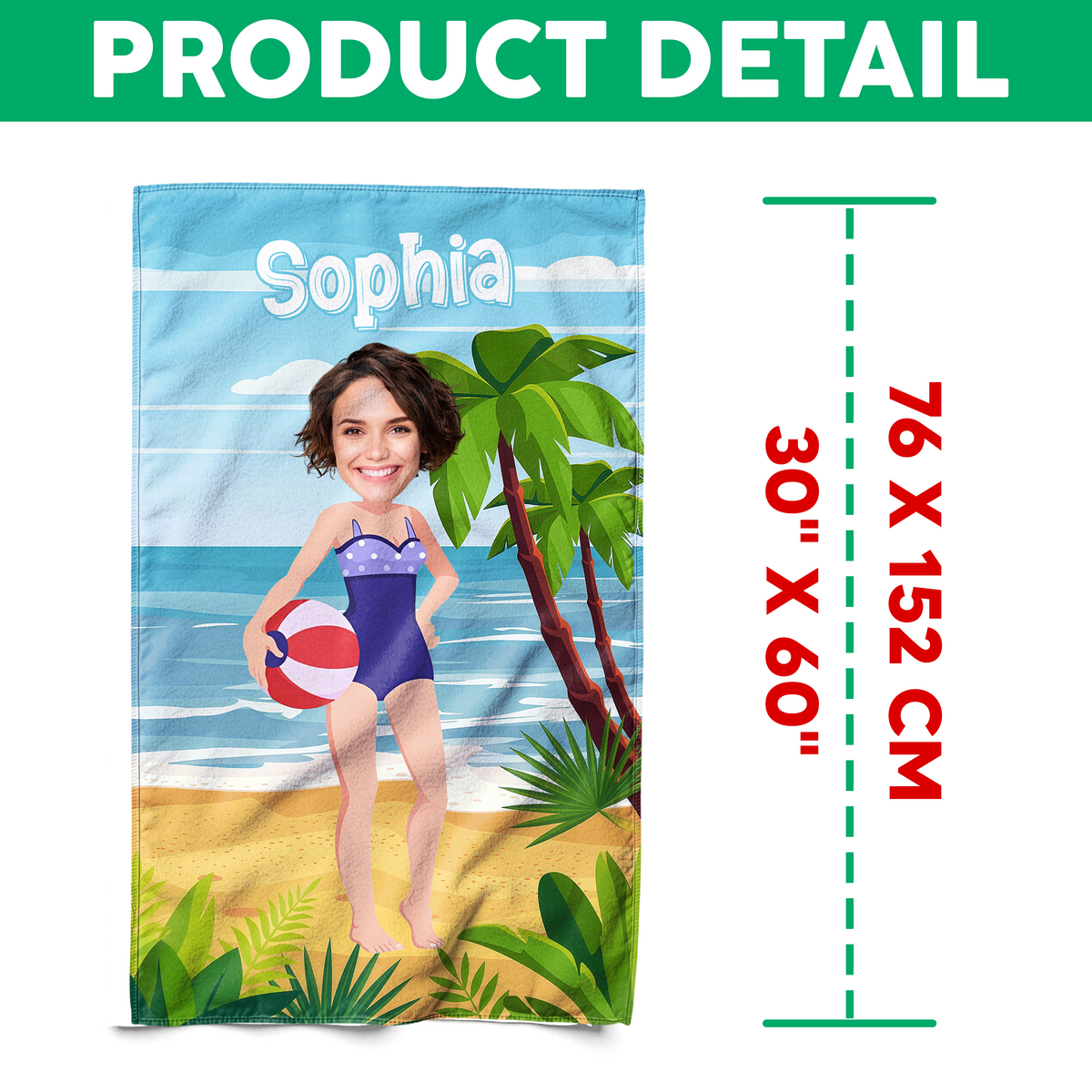 Custom Photo Beach Towel Funny Gift For Family LM32 899673