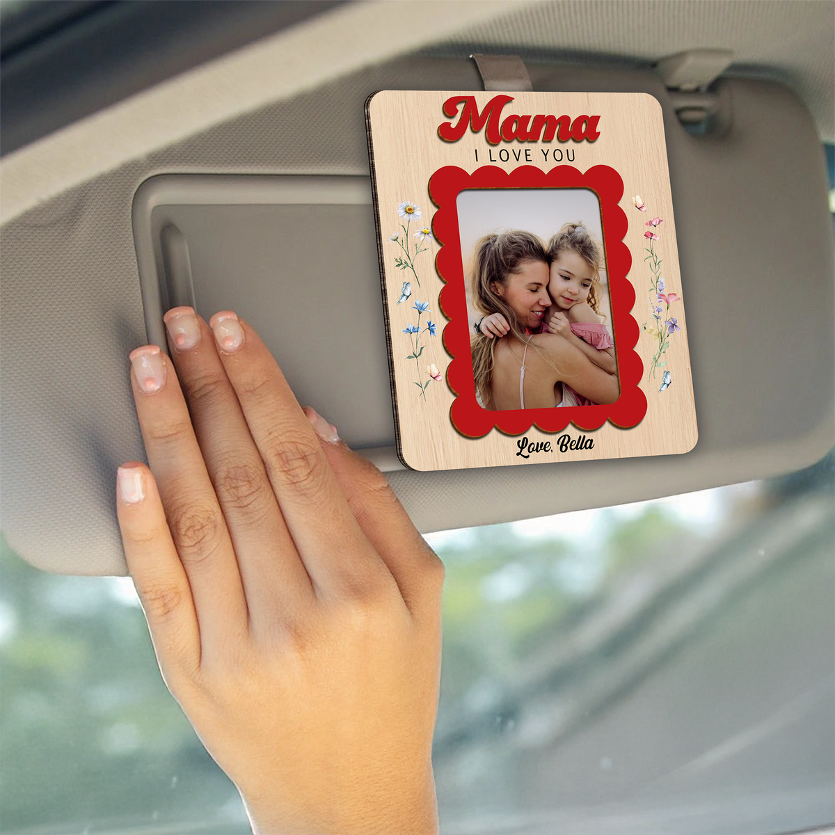 Custom Photo Mommy I Love You Car Visor Mother's Day Gift HO82 902278