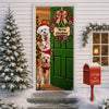Custom Dog Photo Merry Christmas Home Decor Door Cover CH07 180608