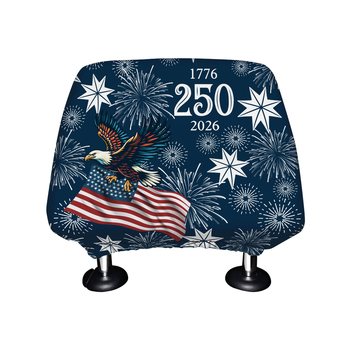 Personalized USA 250 Anniversary Eagle 1776-2026 Car Headrest Covers LM32 899561