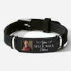 Custom Photo You Never Walk Alone Memorial Wristband Bracelet HA75 922016