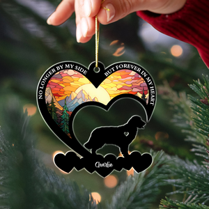 No Longer By My Side But Forever in My Heart Personalized Dog Memorial Acrylic Ornament LM32 893851