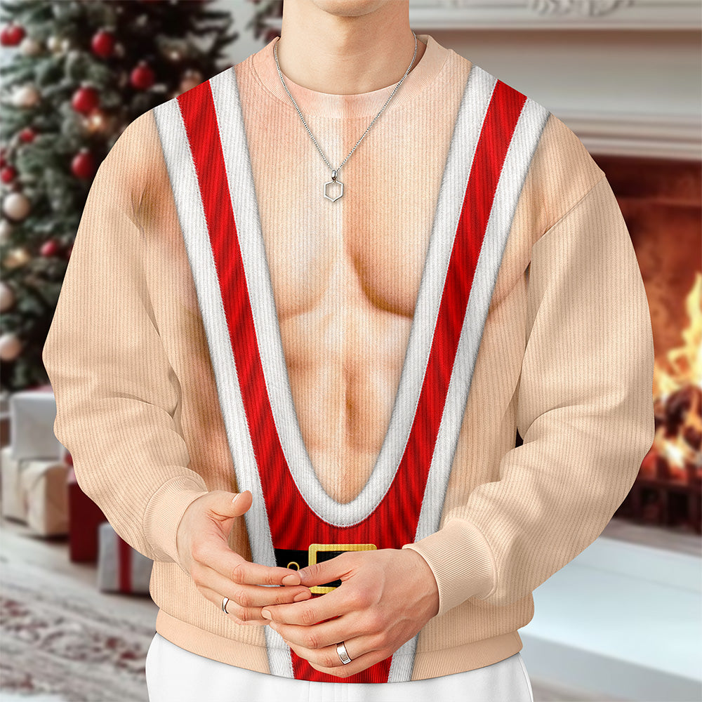Personalized Funny Hairy Chest Christmas 3D Sweatshirt CH07 180614
