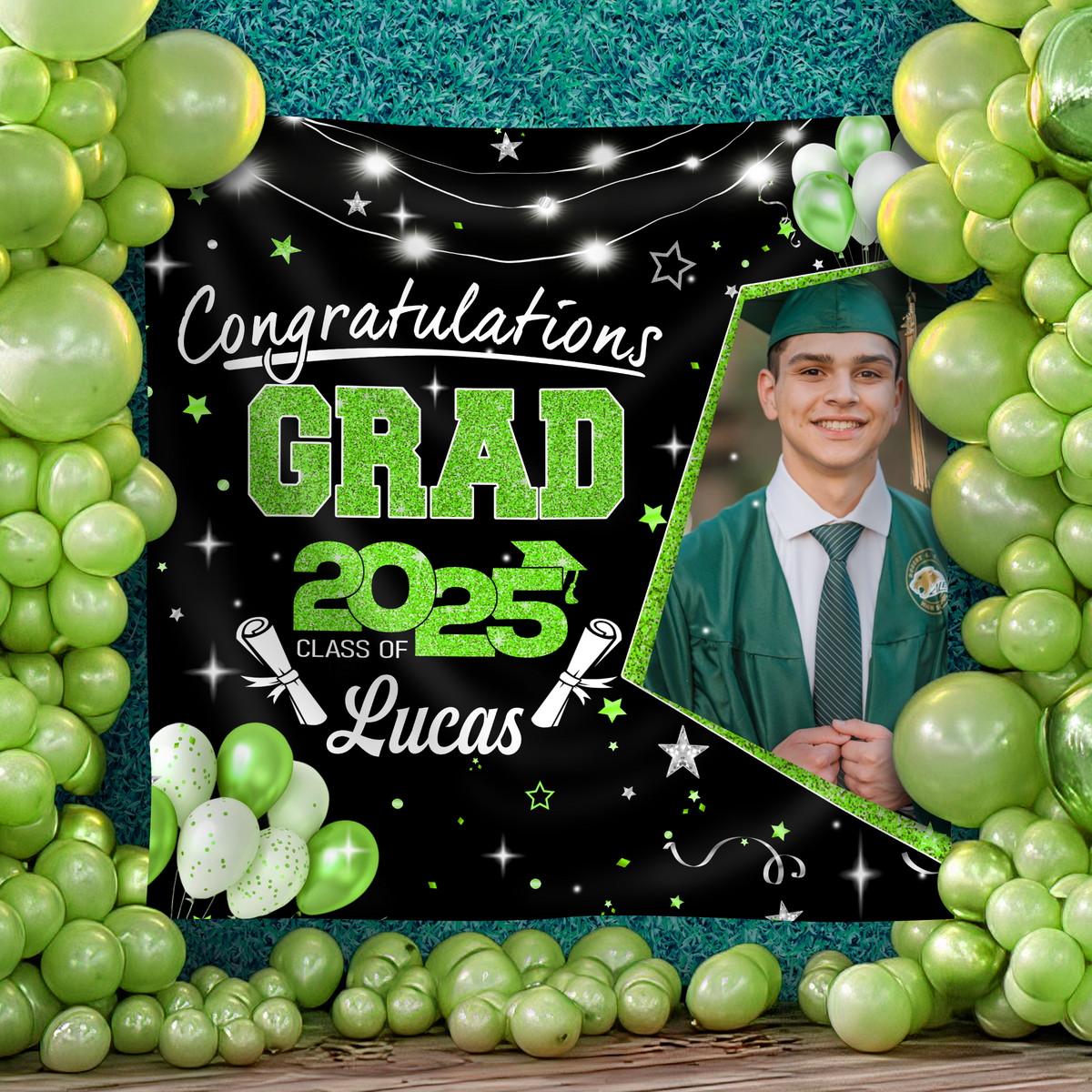 Custom Photo Party Decorations 2025 Congratulations Grad Backdrop HO82 893622