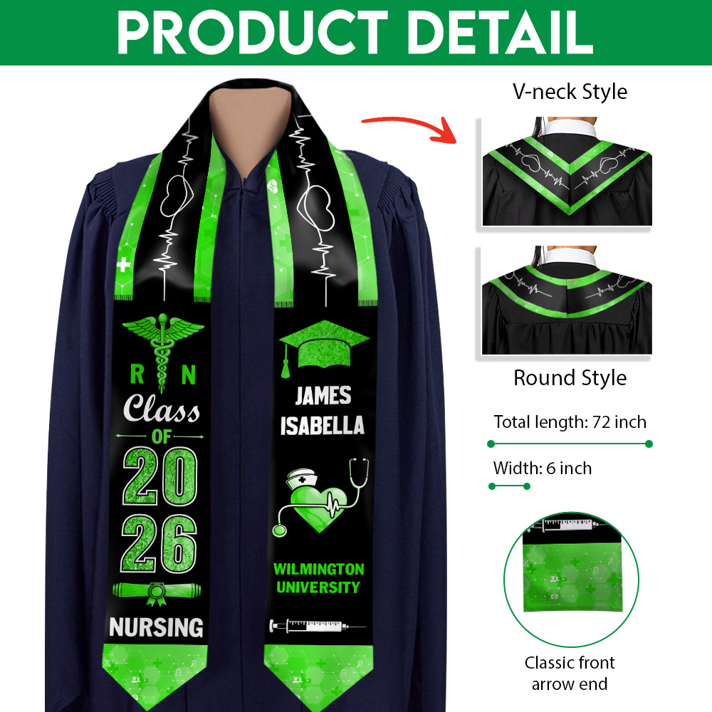 Personalised Nurse Graduation Class Of 2026 Stoles LM32 899329