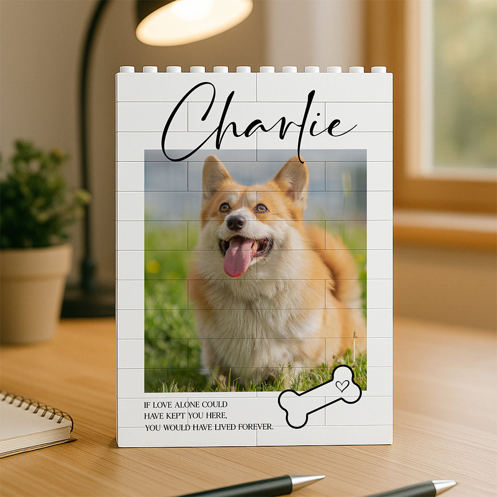 Custom Photo If Love Alone Could Have Kept You Here Building Block, Personalized In Loving Memory Pet Keepsake TH10 170545