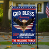 Custom Family Name 250th Anniversary God Bless America Christian Patriotic Garden Flag HO82 901882