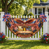 Custom Family Name United States Of America 1776-2026 250th Anniversary Eagle Non-Pleated Fan Flag LM32 669343