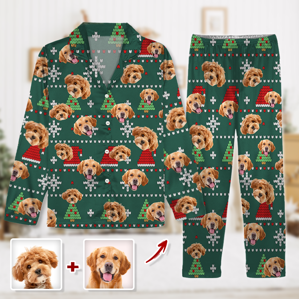 Custom Puppy Photo Pajamas For Dog Dad Dog Mom CH07 896272