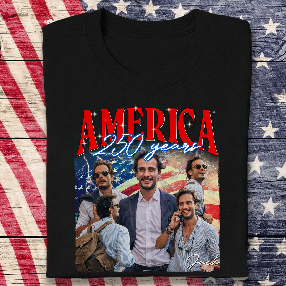 Custom Photo And Name America 250 Years Dark Shirt TH10 898543