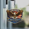 Personalized Patriotic 250th Anniversary God Bless America Eagle 1776–2026 Acrylic Keychain HA75 921020