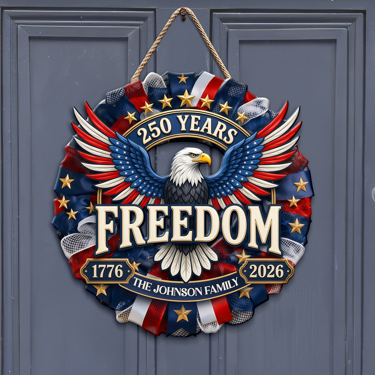 America 250 Years of Freedom 1776–2026 Anniversary Door Sign HA75 920762