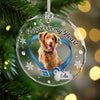 Custom Dog Photo Forever In My Heart Memorial Glass Ornament CH07 180442