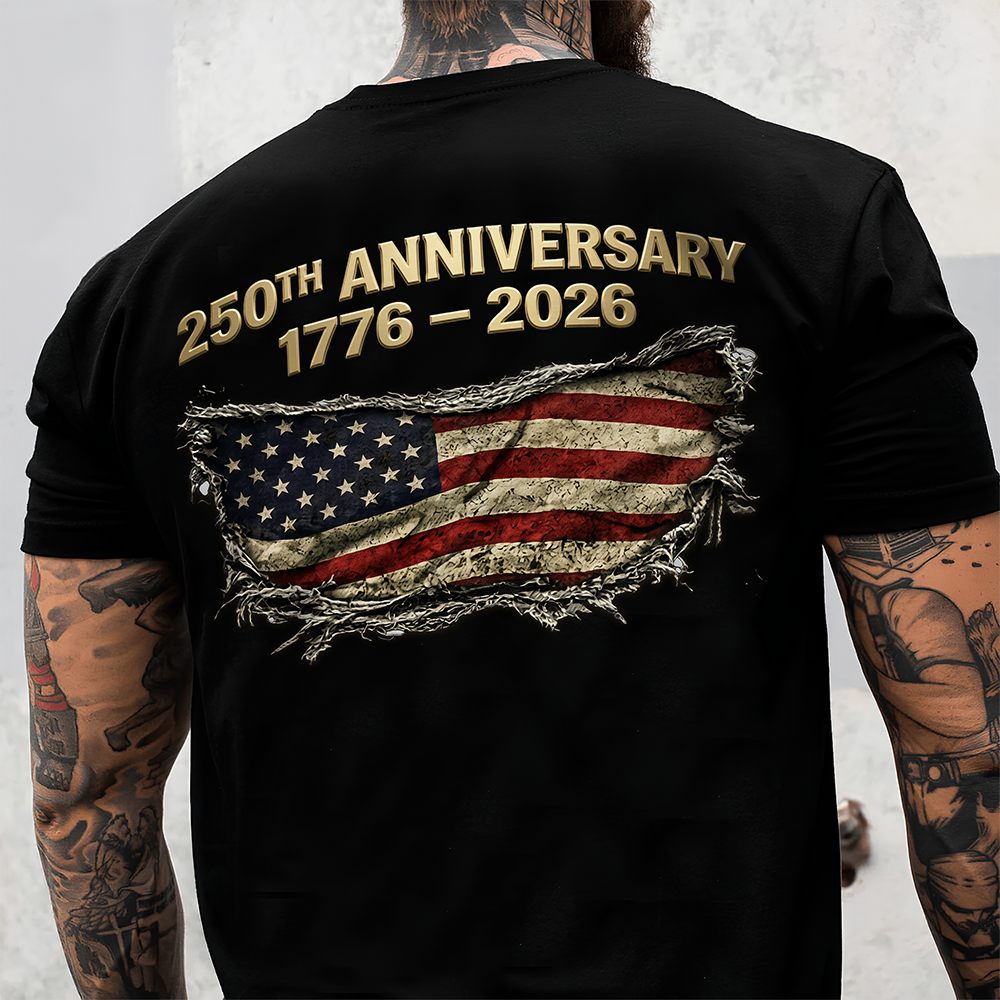 Proud 250th Anniversary Dad Back & Font Shirt Best Dad Ever Dark Shirt CH07 911020