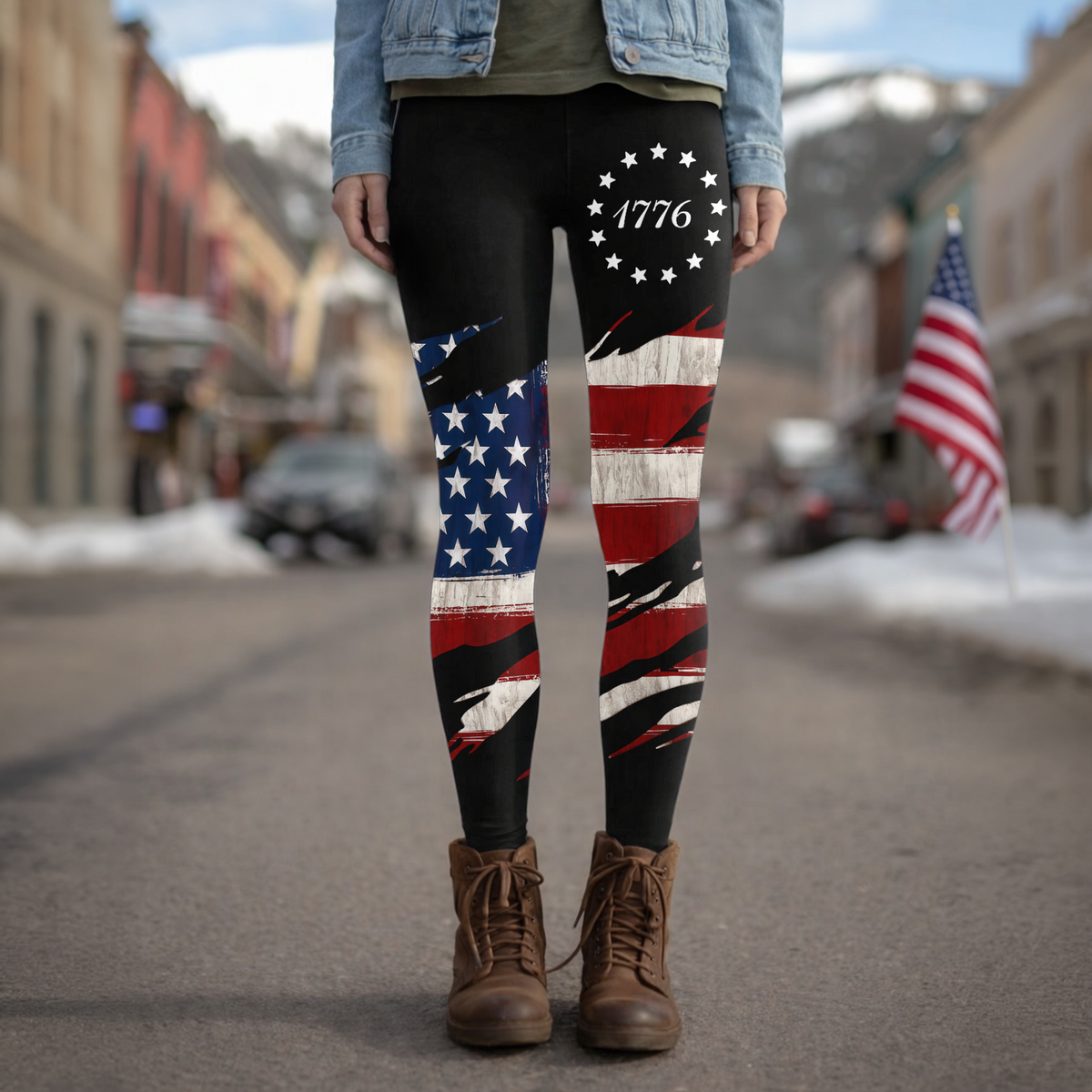 Personalized USA Flag 1776 Patriotic Legging HO82 902216