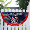 Custom Family Name American Pride Patriotic 250th Anniversary Eagle 1776–2026 Non-pleated Fan Flag HO82 901312